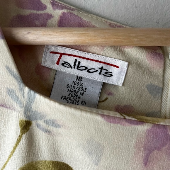 Vintage Talbots Silk Full Length Flower Dress - Picture 8 of 8